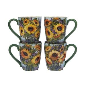 Certified International Sunflower Bouquet 4-pc. Mug‎ Set